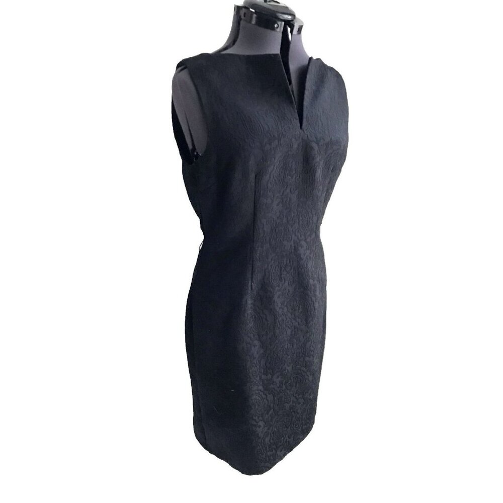 Cheeta B Black Textured Sheath Dress, no belt available, Size 8